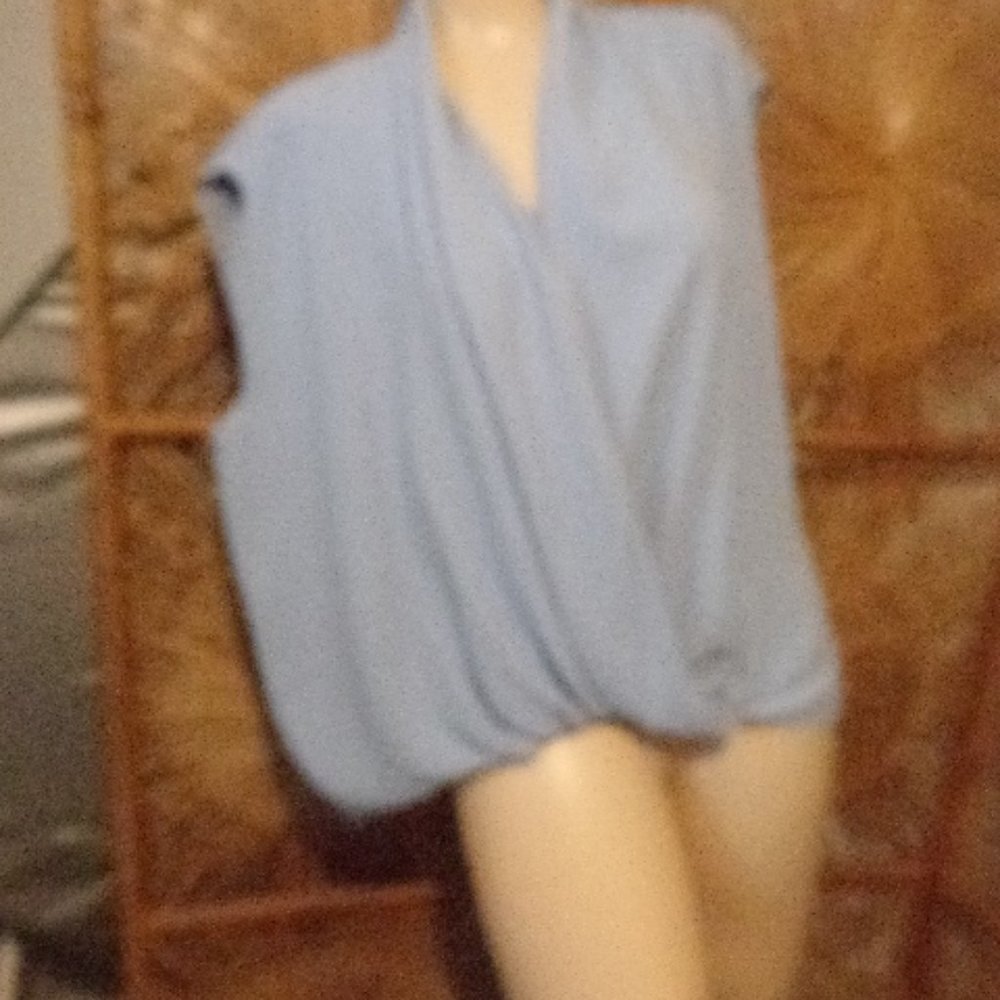 NWT Trina Turk SILK Periwinkle Blue 100% SILK XS OVERSIZED Flowy - Picture 6 of 11